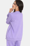 Rosaline Cozy Fits Knit Poly Loungewear Top - Violet Tulip — thumbnail 3